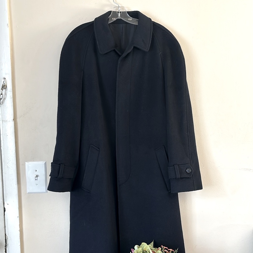 Cashmere & Wool Women’s Navy Classic Long‎ Overcoat Size 12